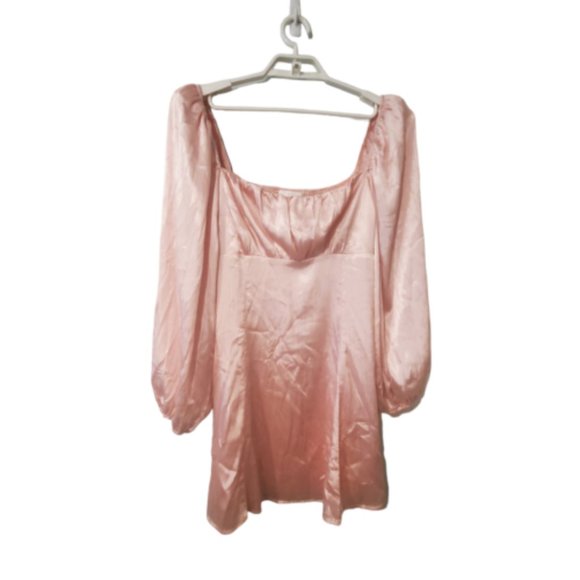 ASTR the Label nwt dress womens size XL pink off shoulder satin - Picture 1 of 4